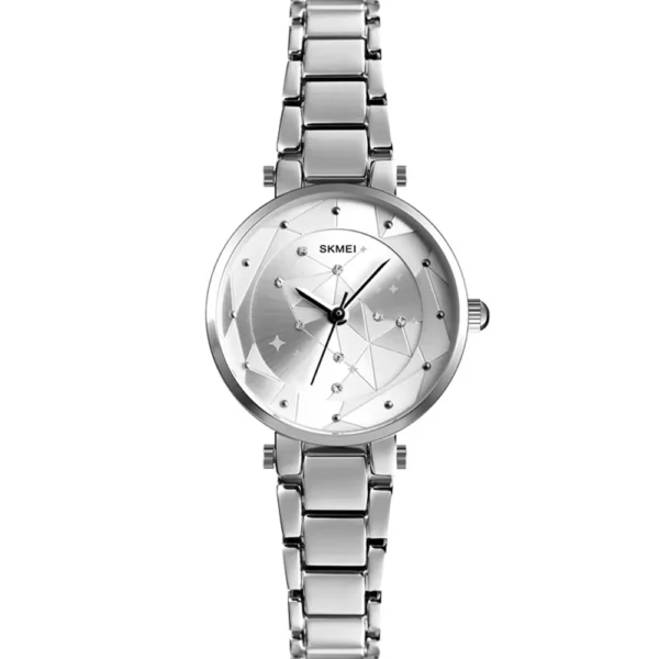 Skmei 1411-CH-WHT Metal Band Women Watch