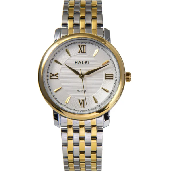 Halei 550M-CHTT-WHT Metal Band Men Watch