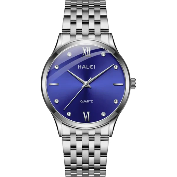 Halei 551M-CH-BLU Metal Band Men Watch