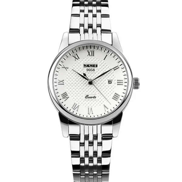 Skmei 9058-CH-WHT Metal Band Women Watch