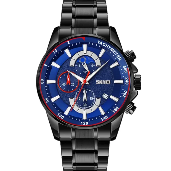 Skmei 9250-BLK-BLU Metal Band Men Watch