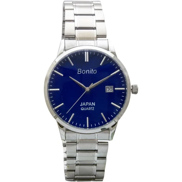 Bonito K-5147-ST-BLU Metal Band Men Watch