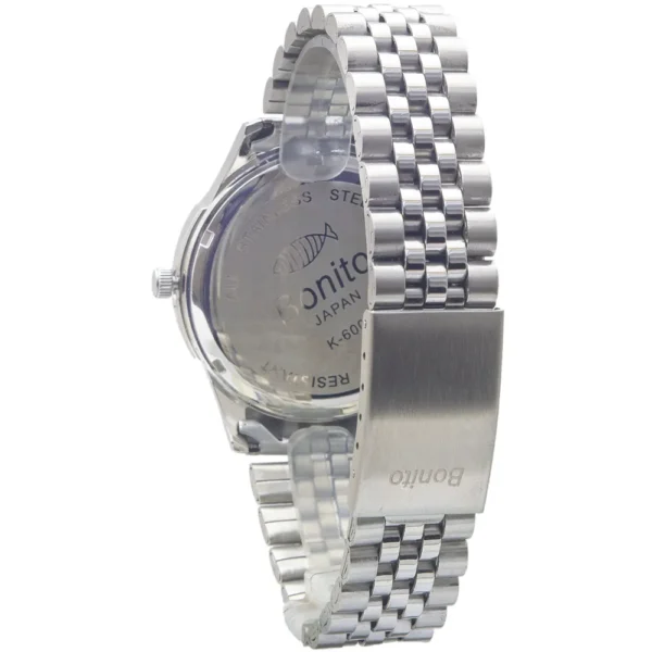 Bonito K-6003-ST-WHT Metal Band Men Watch - Image 3