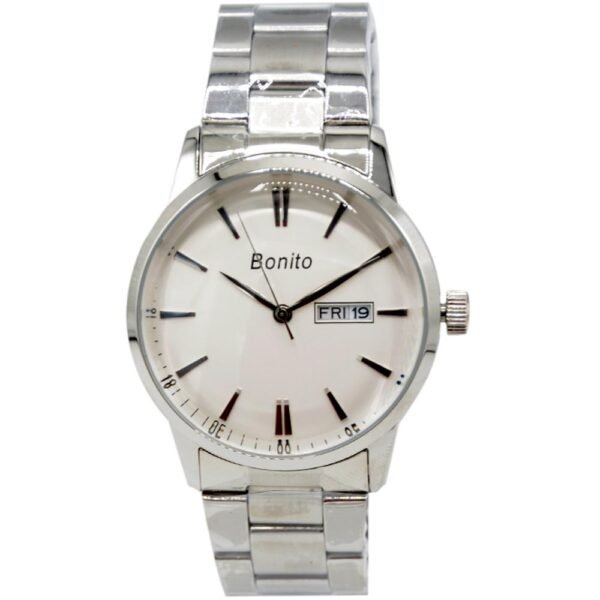 Bonito K-6123-WHT Metal Band Men Watch