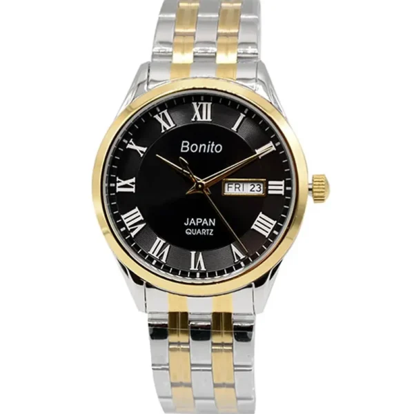 Bonito K-6124-BLK-TT Metal Band Men Watch