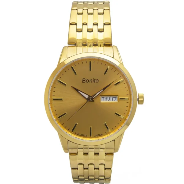 Bonito K-6131-GLD Metal Band Men Watch