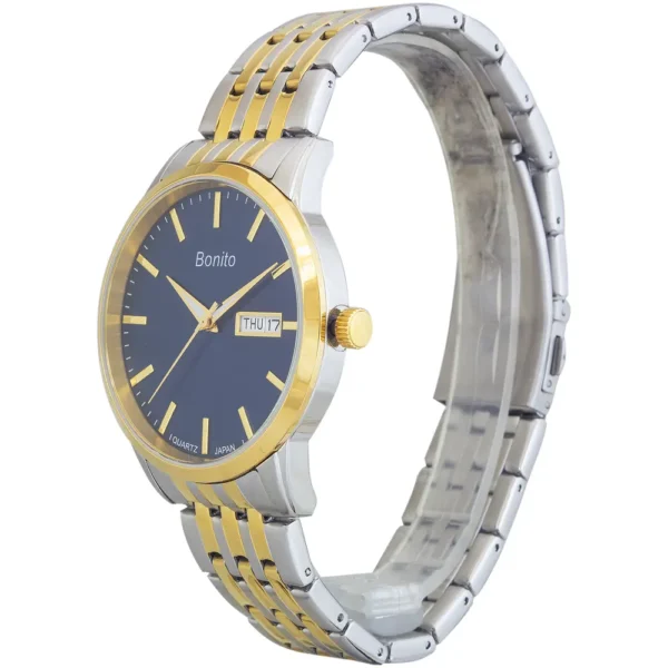 Bonito K-6131-TT-BLU Metal Band Men Watch - Image 2