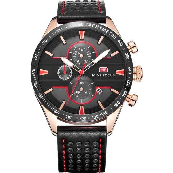 Mini Focus MF0002G-01 Leather Band Men Watch