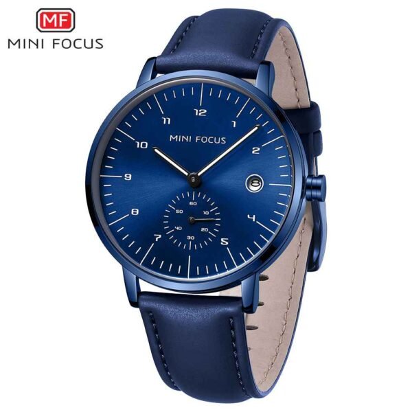 Mini Focus MF0303G-07 Leather Strap Men Watch - Image 3