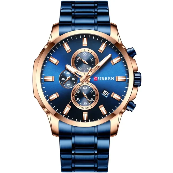 Curren 8348-RSBLU-BLU Metal Band Men Watch