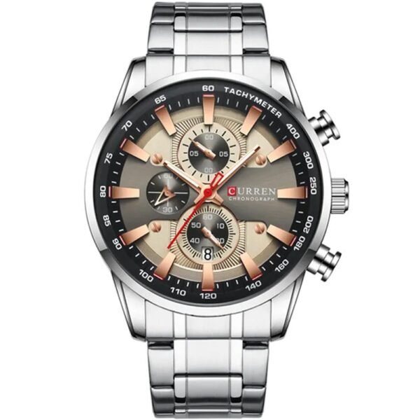 Curren 8351-CH-GRY Metal Band Men Watch