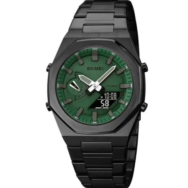 Skmei 1816-G-BLK-GRN Metal Band Men Watch