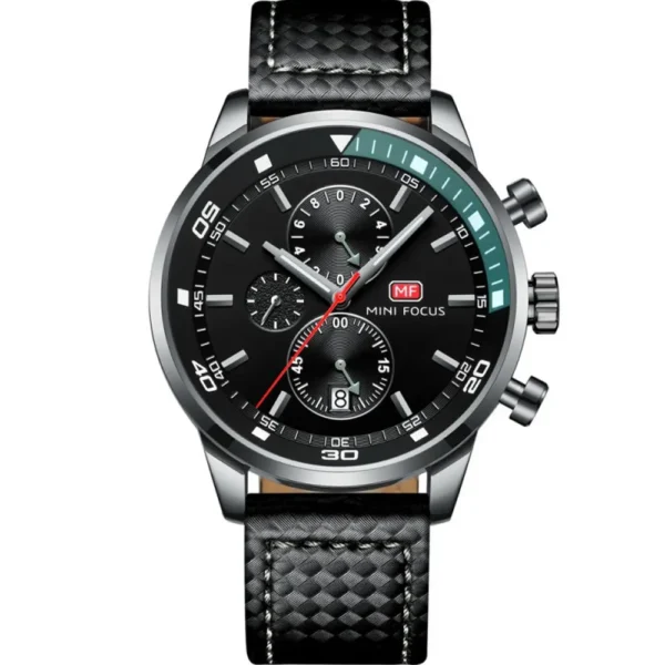 Mini Focus MF0017G-04 Leather Band Men Watch