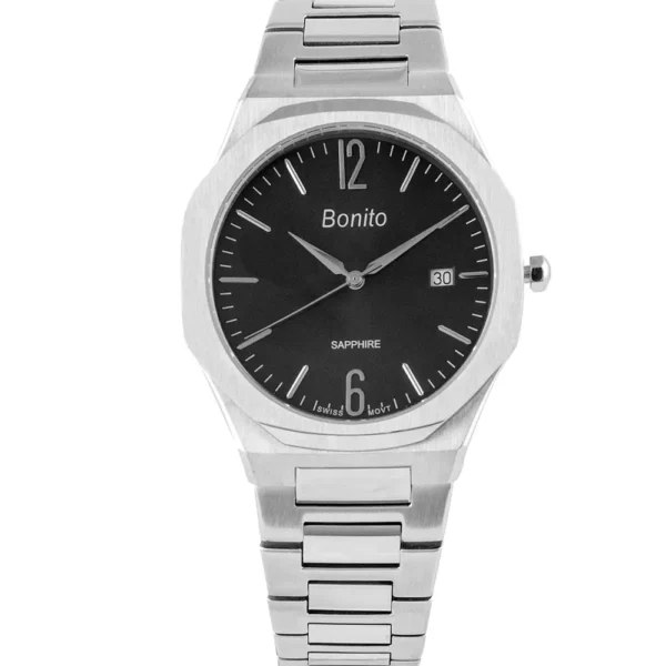 Bonito K-5129-CH-BLK Metal Band Men Watch